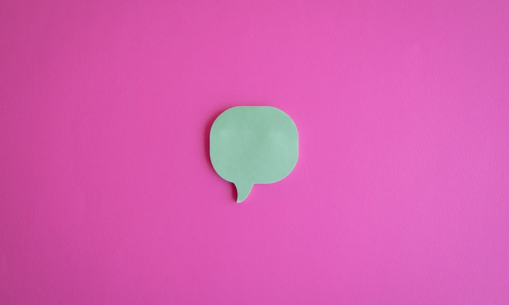 Dialogue Box on a Pink Surface