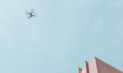 Drone flying in the sky