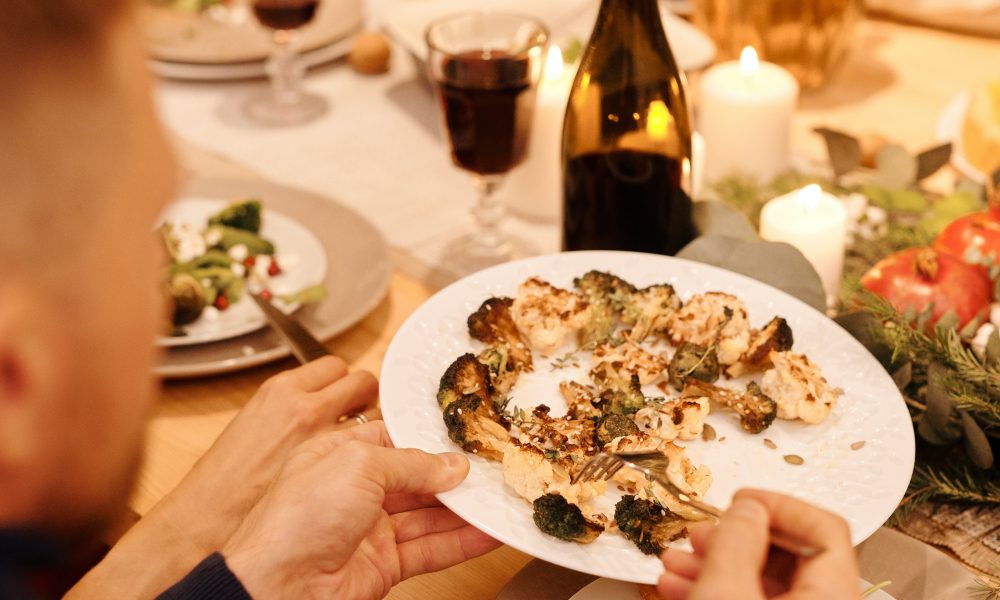 Person Holding White Ceramic Plate With Food