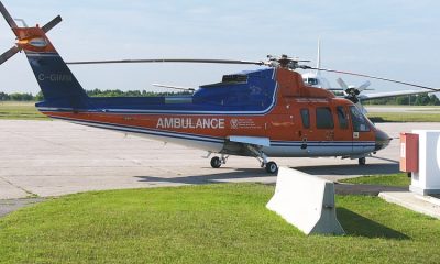 An early production Sikorsky S-76A owned by Canadian Helicopters and used in the Ontario air ambulance role in August 2007.