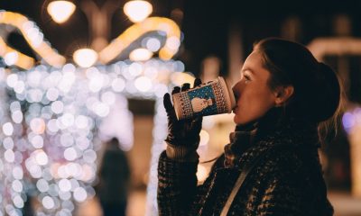 Woman drinking from a cup