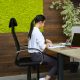 girl working on laptop