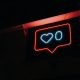 heart 0 neon sign