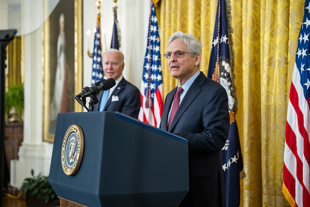 US President Joe Biden, Attorney General Merrick Garland