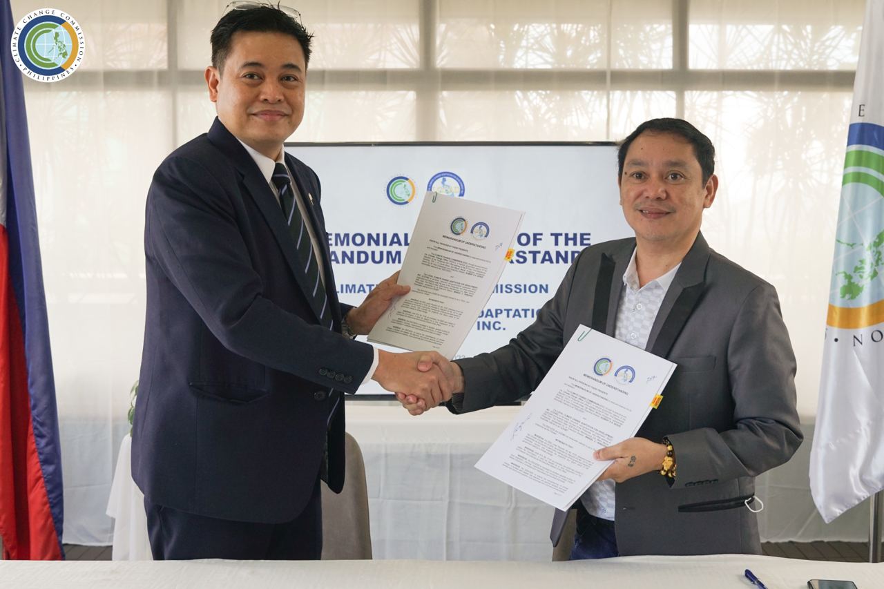 Climate Change Commission (CCC) Vice Chairperson and Executive Director Robert Borje and Local Climate Change Adaptation for Development, Inc. (LCCAD) Executive Director Manuel “Nong” Rangas