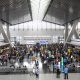 Passengers at NAIA Terminal 3 in Pasay City