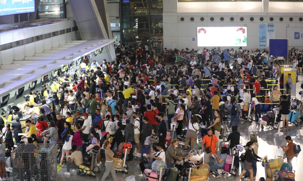 Passengers stranded at the Ninoy Aquino International Airport Terminal 3