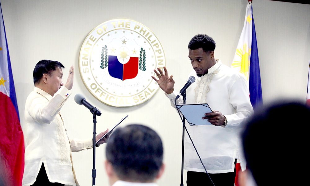 Senator Francis Tolentino and Justin Brownlee
