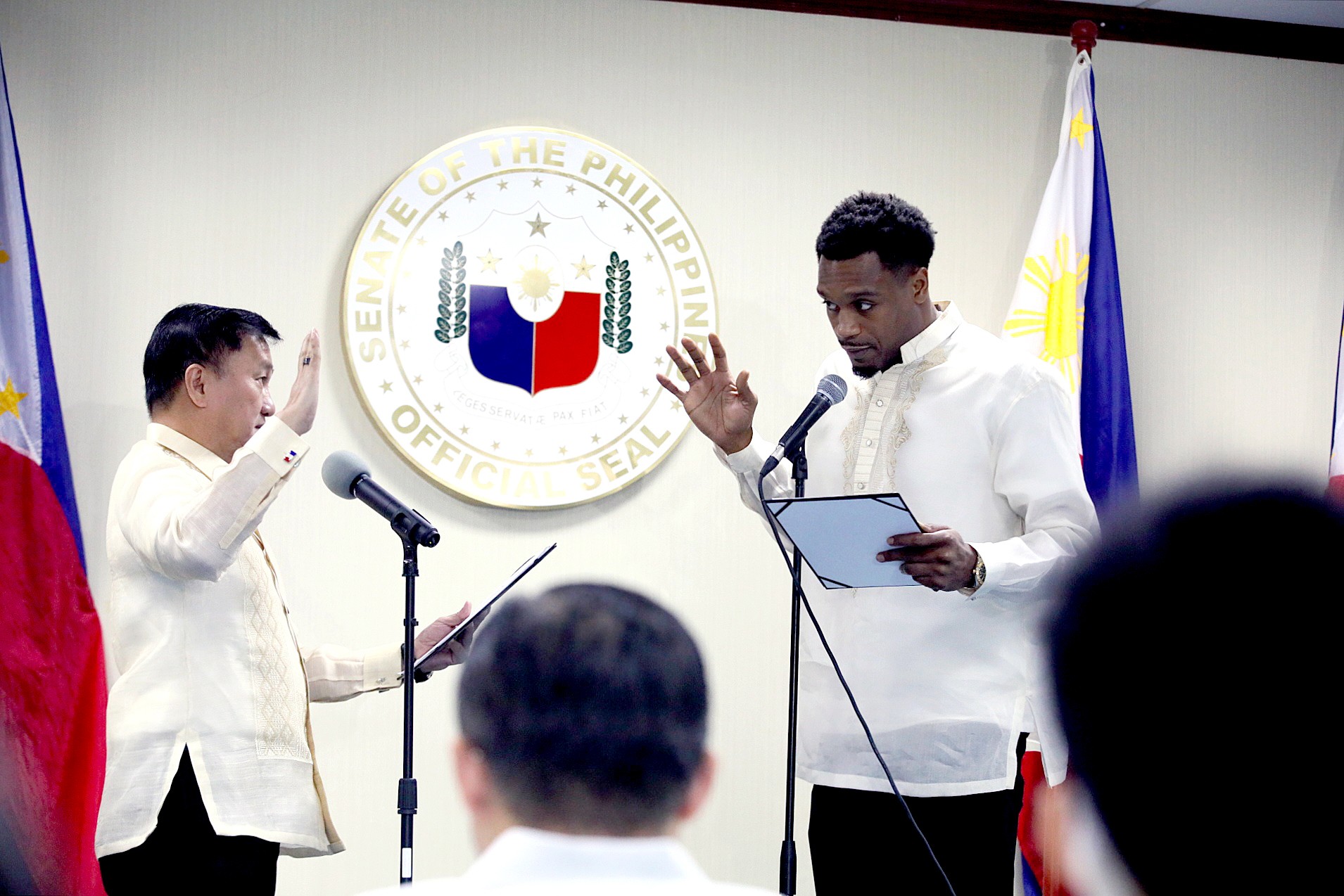 Senator Francis Tolentino and Justin Brownlee