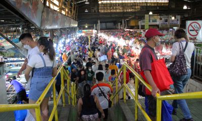 Shoppers at the Farmers Market in Cubao, Quezon City
