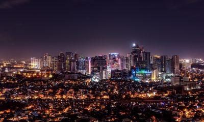 View of Makati city during night time
