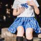 girl wearing blue uniform