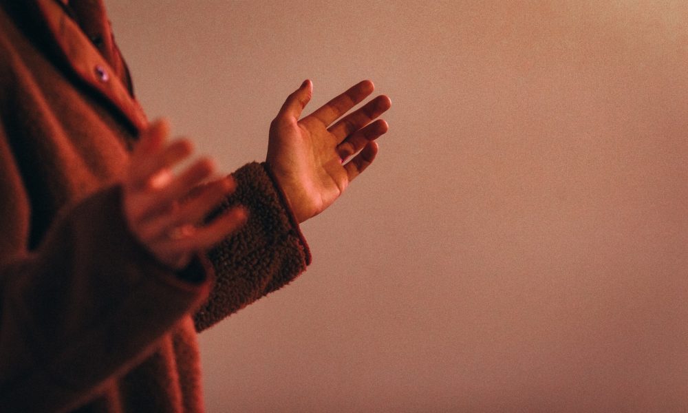 hands of person