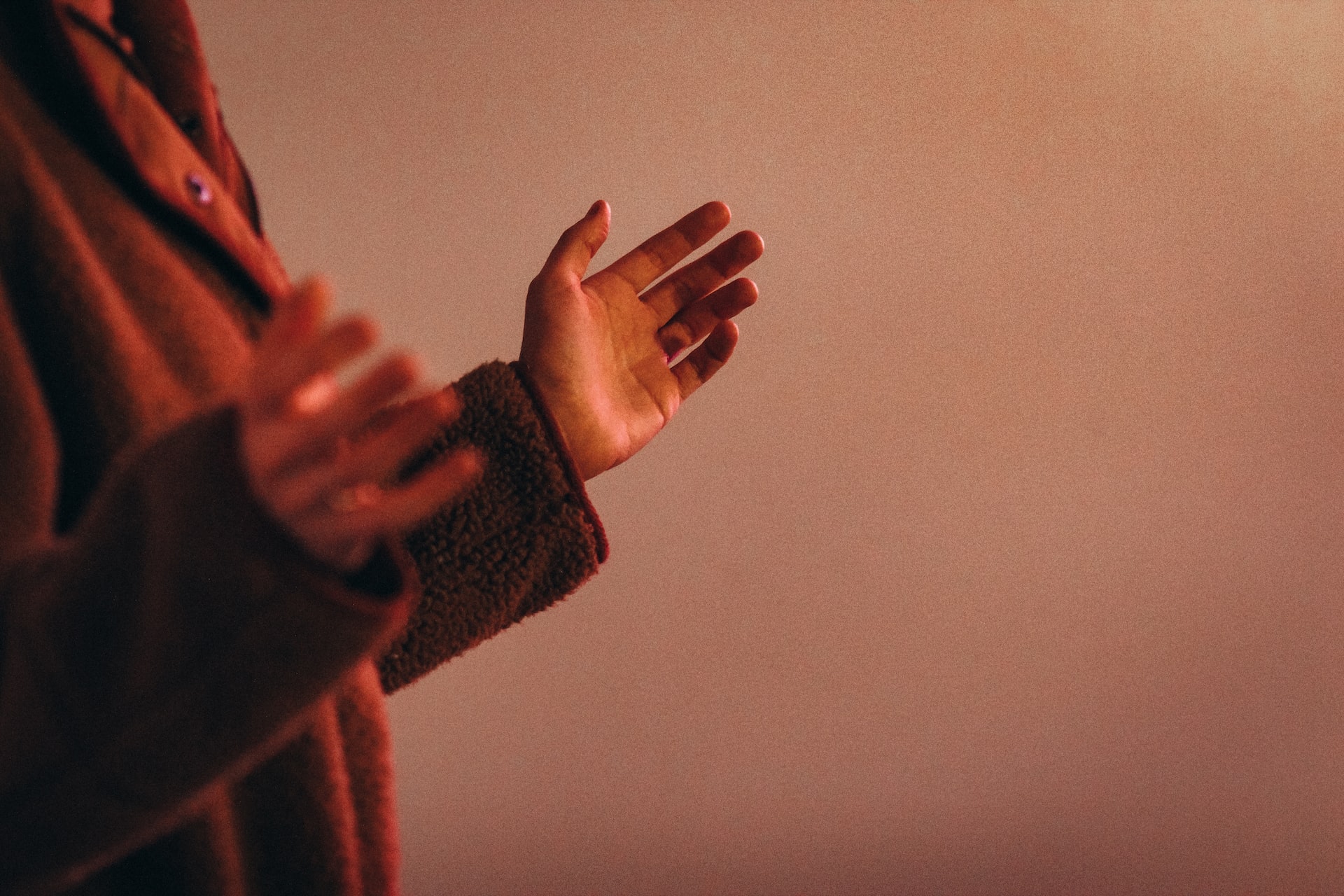 hands of person