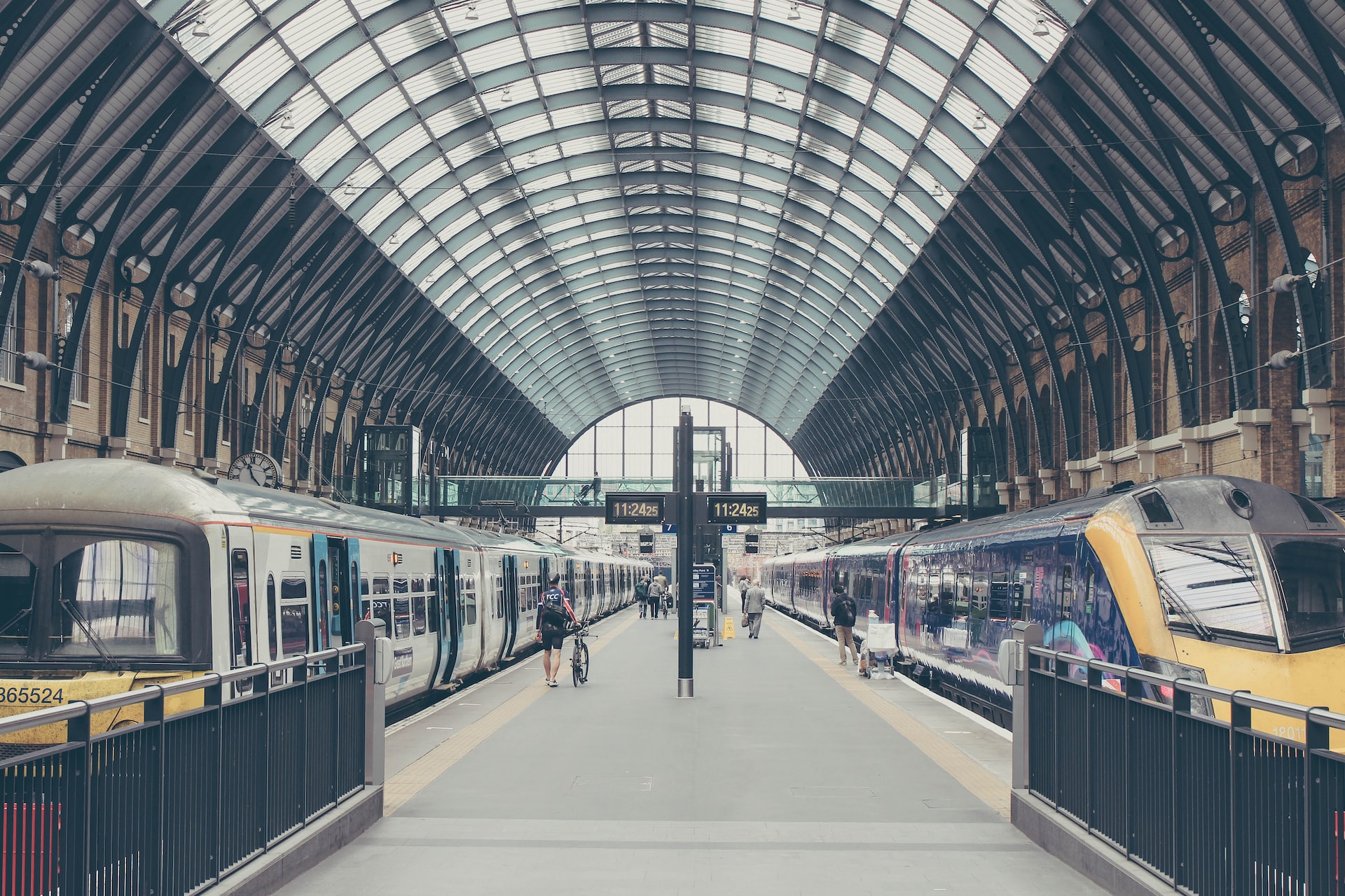 people in train station platform