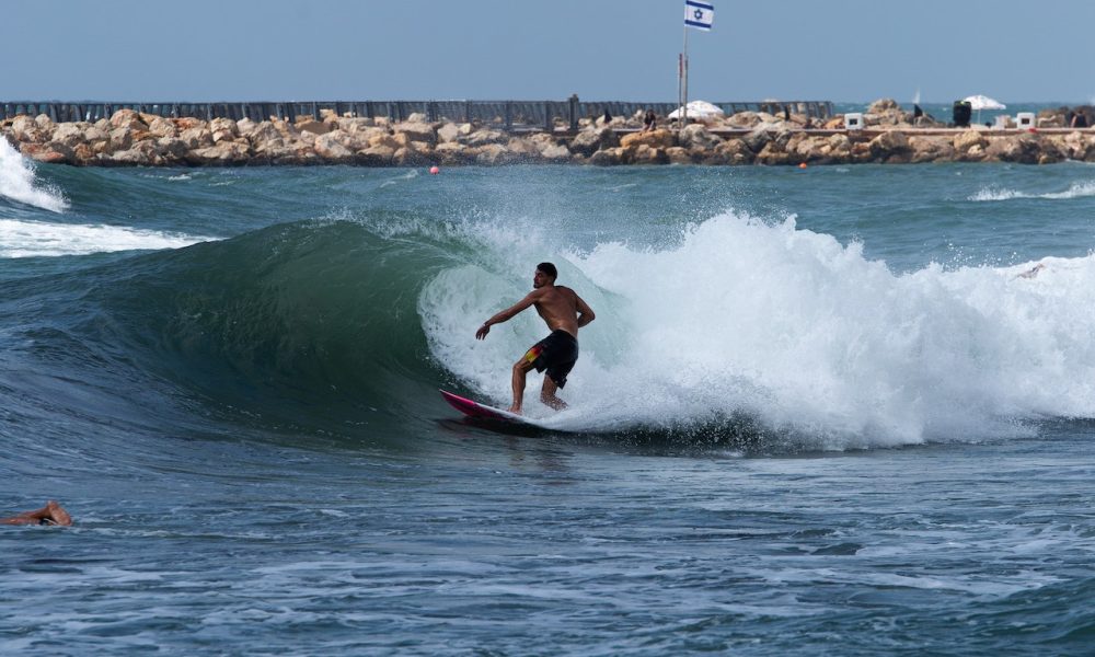 man surfing