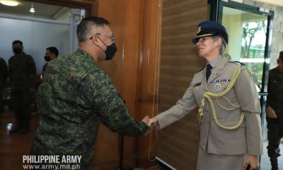 Army Vice Commander Brig. Gen. Steve D. Crespillo, United Kingdom's Defense Attaché to the Philippines Group Captain Beatrix VH Walcot
