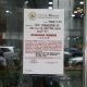 closure notice on door