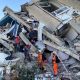 UK rescue team on a collapsed building due to earthquake in Turkey