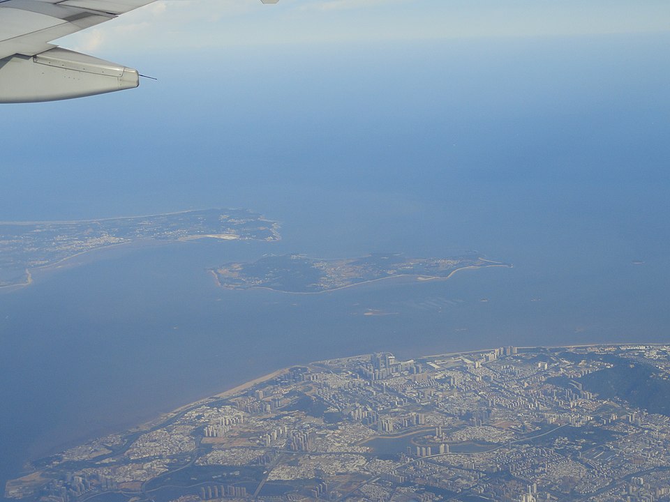 aerial view of Taiwan Strait