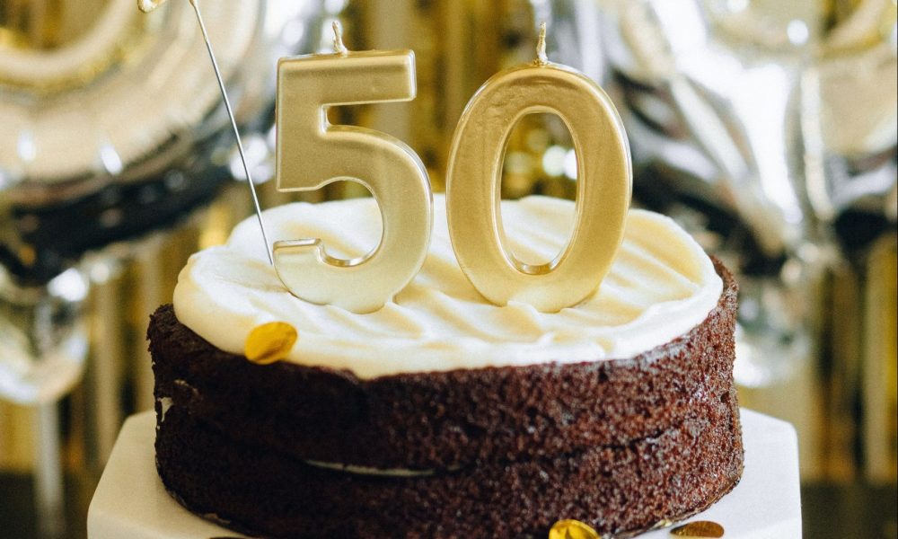 Chocolate Cake on White Cake Stand