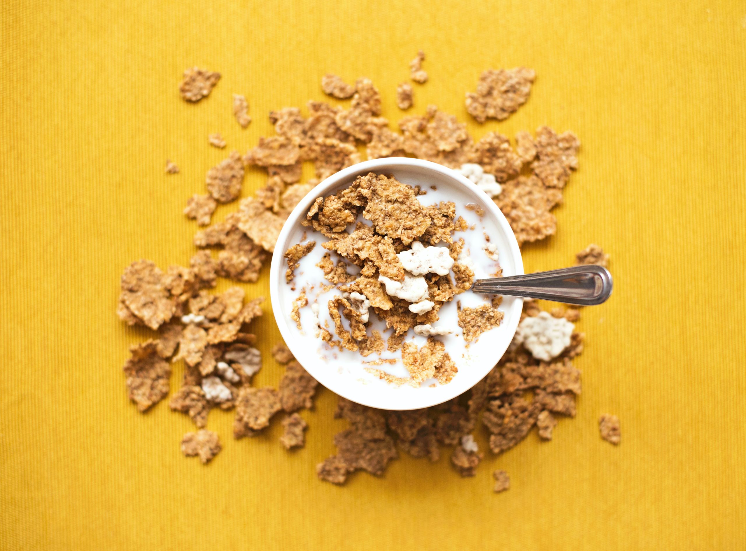 Corn flakes in a bowl