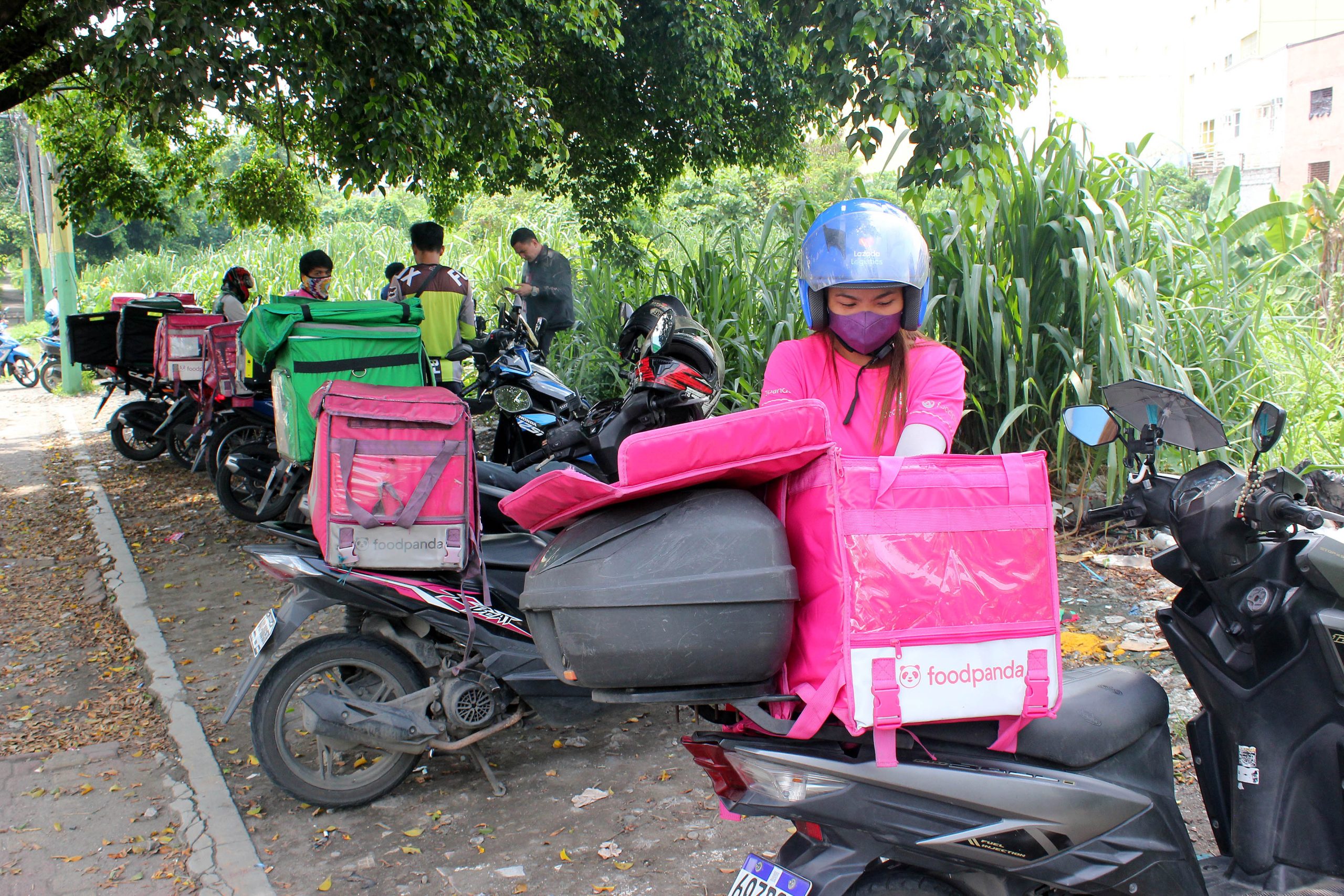 Food delivery service rider