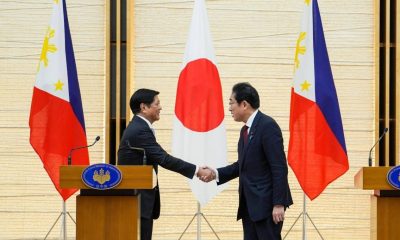 PBBM shakes hand with Japanese PM Fumio Kishida