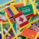 Tiny Toy Flags on Map