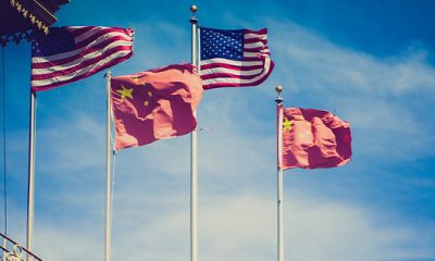 USA and China flags