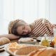 Unhappy Girl Having No Appetite at Breakfast