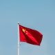 China flag raised on pole