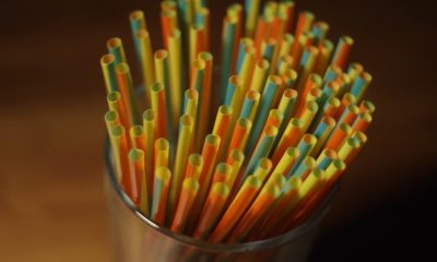 colorful plastic straws