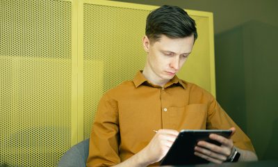 Man Using a Tablet