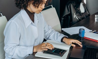 An Accountant Using a Calculator