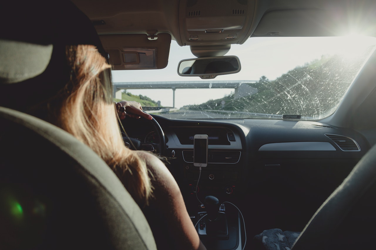 lady driving