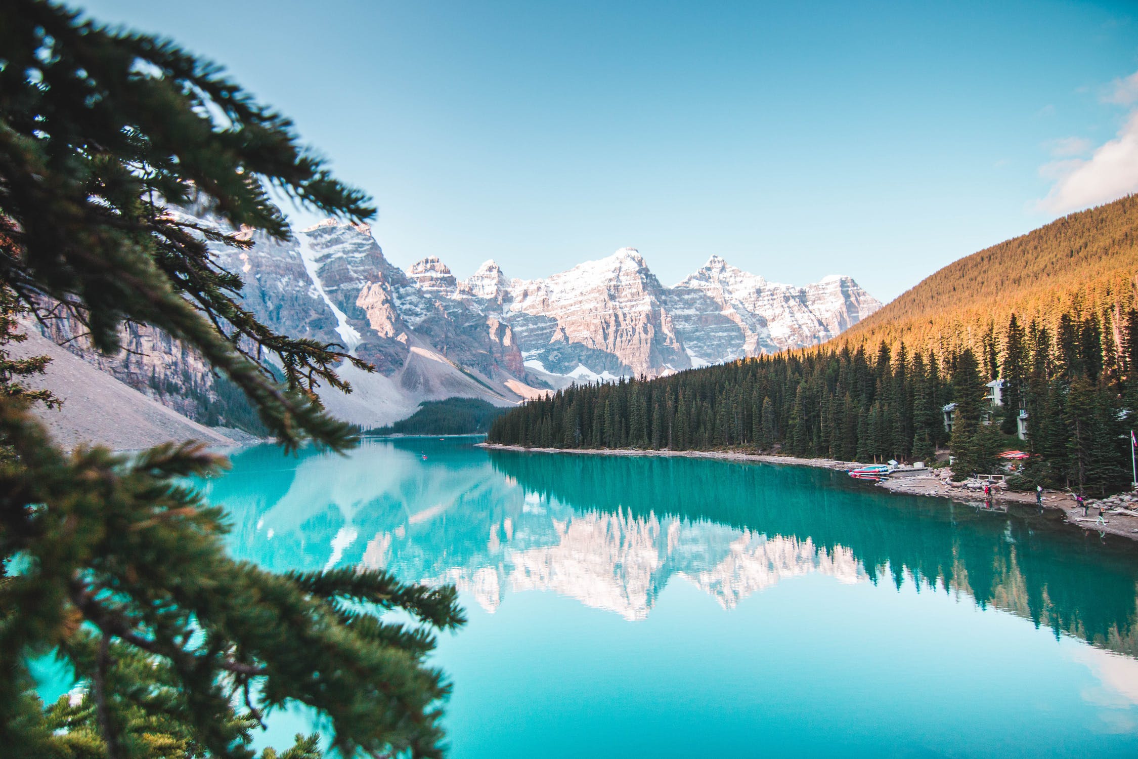 Beautiful View of Moraine Lake, AB, Canada
