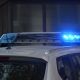 Vehicle Blue Emergency Light Turned on
