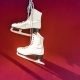 anged Pair of White Leather Figure Skates