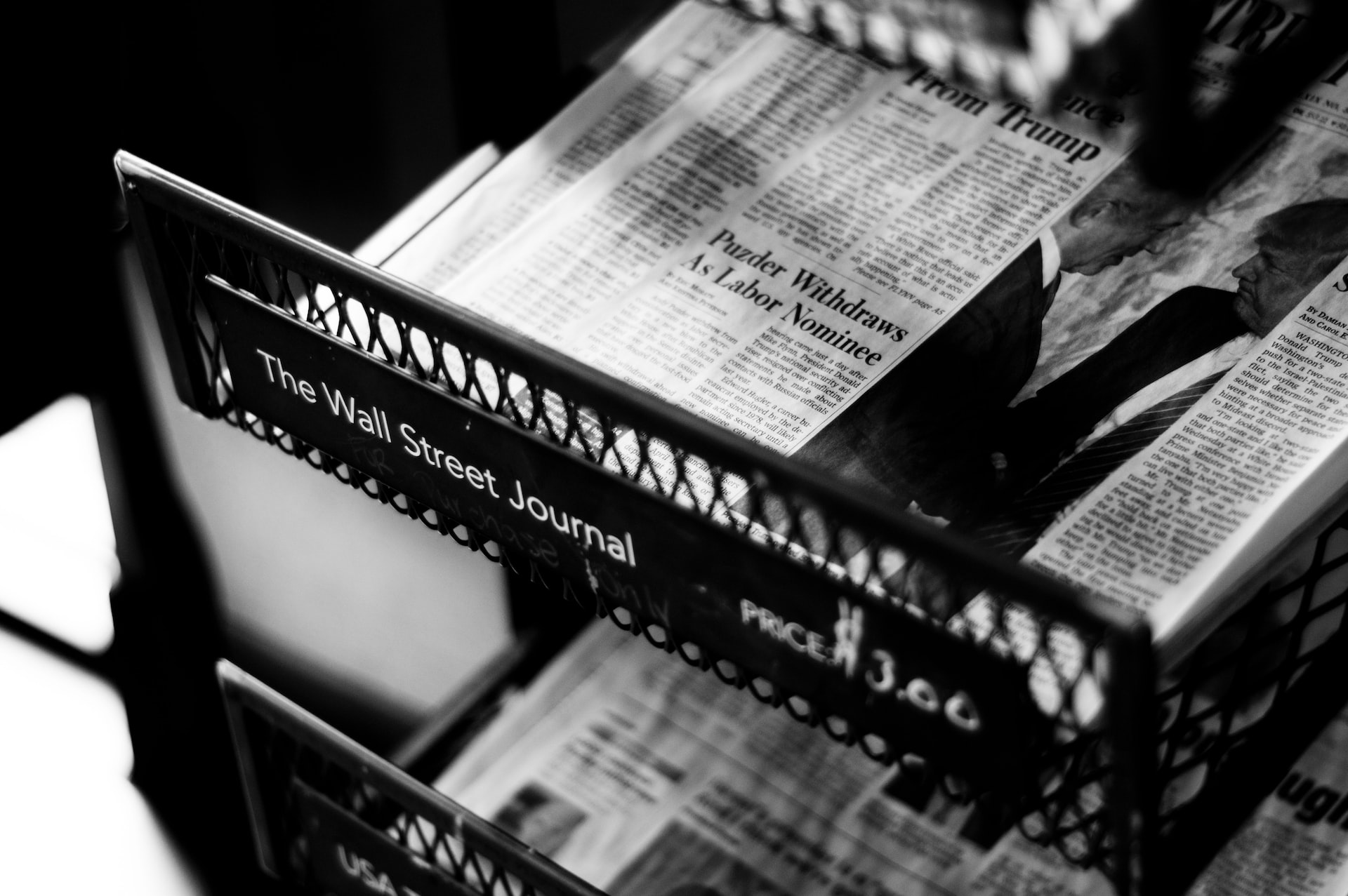 Wall Street Journal newspaper stand
