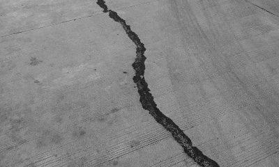 crack on concrete ground