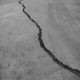 crack on concrete ground