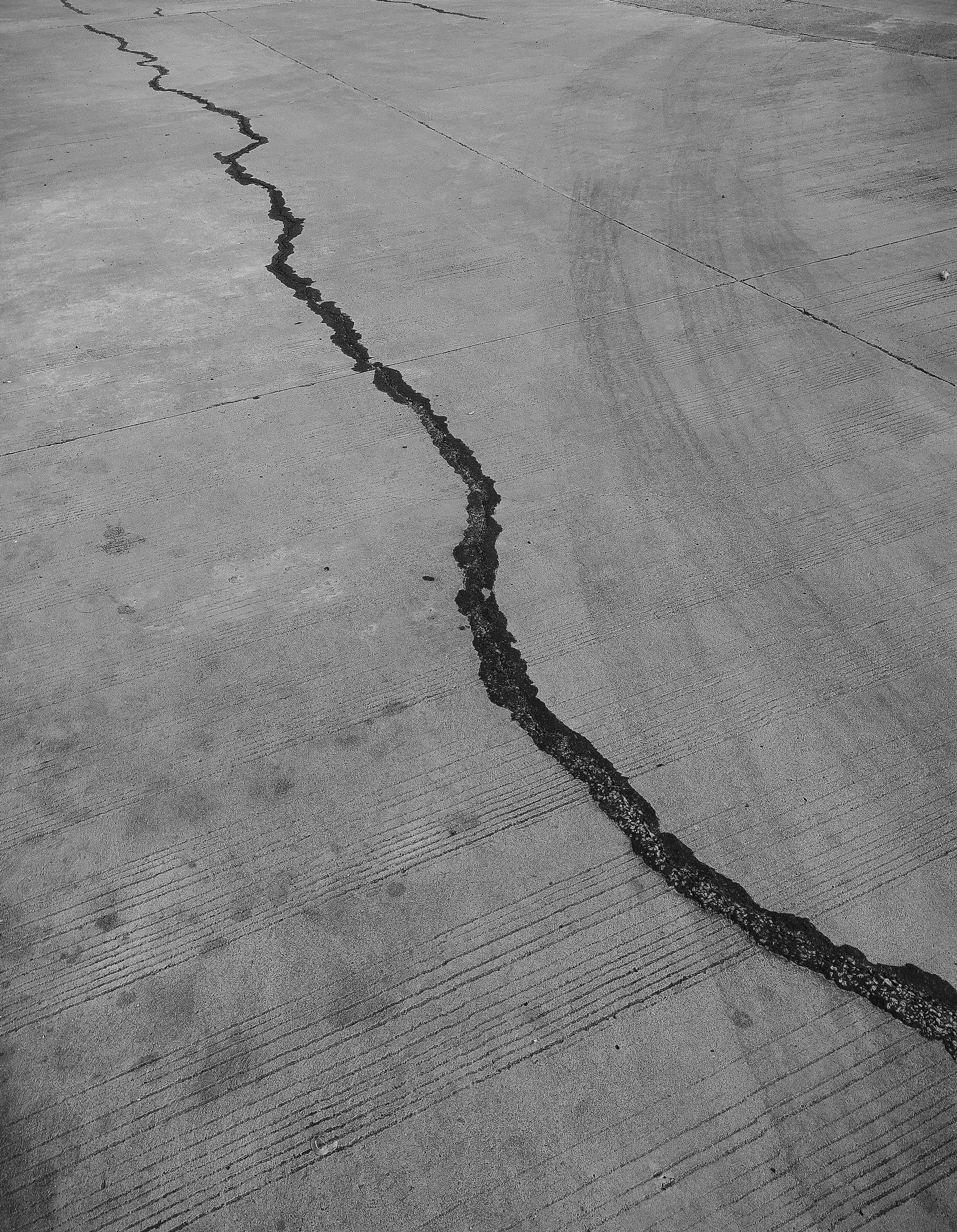 crack on concrete ground