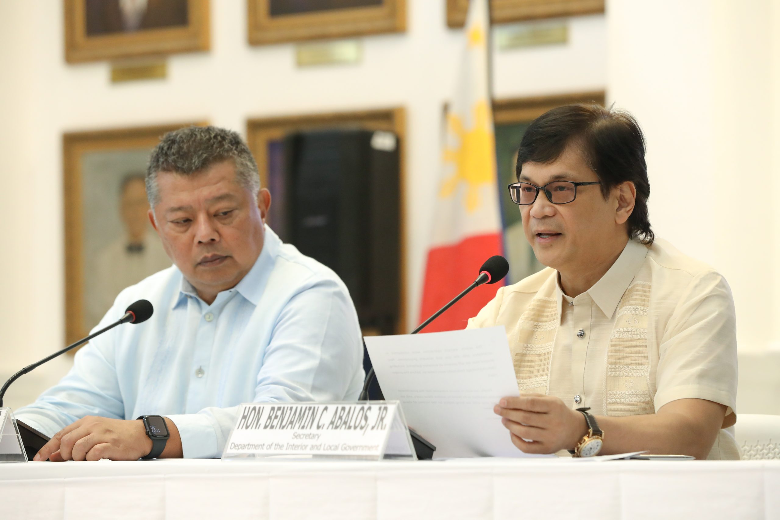 Justice Secretary Jesus Crispin Remulla, Interior Secretary Benhur Abalos