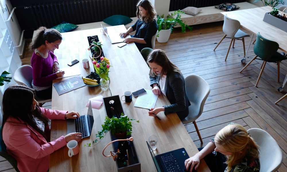 women working on laptop