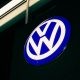 blue and white volkswagen logo