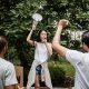 Woman holding Megaphone