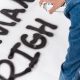 man painting "human rights"