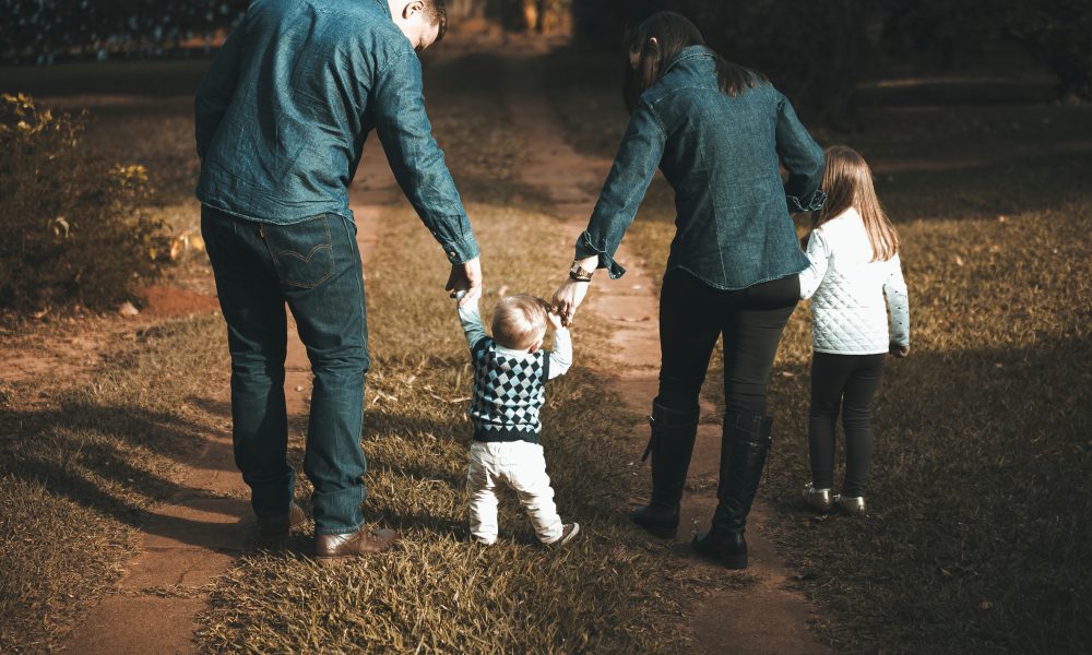 Family Walking on Path