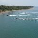ships heading towards the shore
